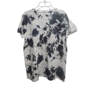 Danskin Tie Dye Shirt Size Small Black White